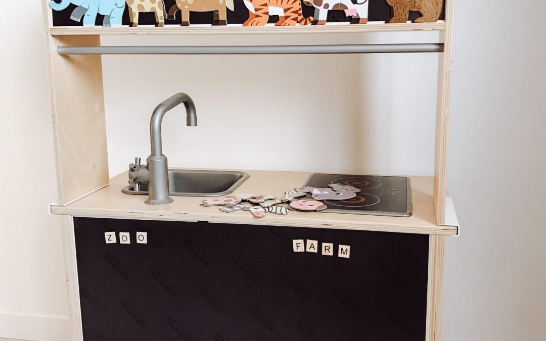 3x spelen met magnetische dieren op de magnetische basis voor het Ikea DUKTIG keukentje